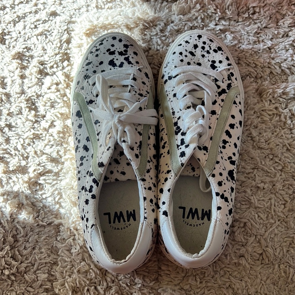 Madewell MWL cow print shoes size W8